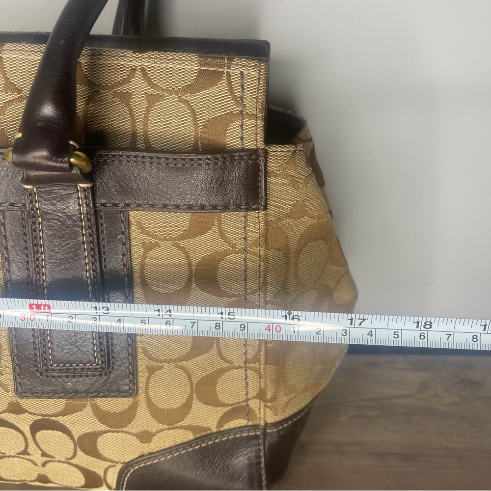 Vintage brown Coach signature Hampton purse handbag - Picture 7 of 9